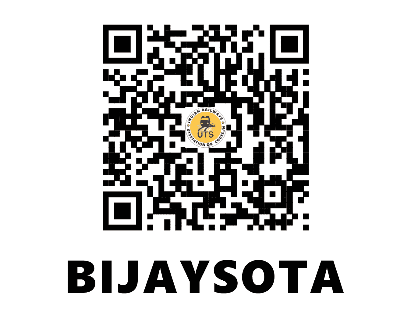 UTS QR Code for BIJAYSOTA - VST (WC - MADHYA PRADESH)